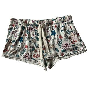 Xhilaration Target Sleepwear Sleep PJ pajama Shorts SZ S Floral Lace Drawstring